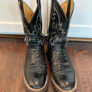 Justin Exotic Leather Men’s Cowboy Boots Size 9 1/2